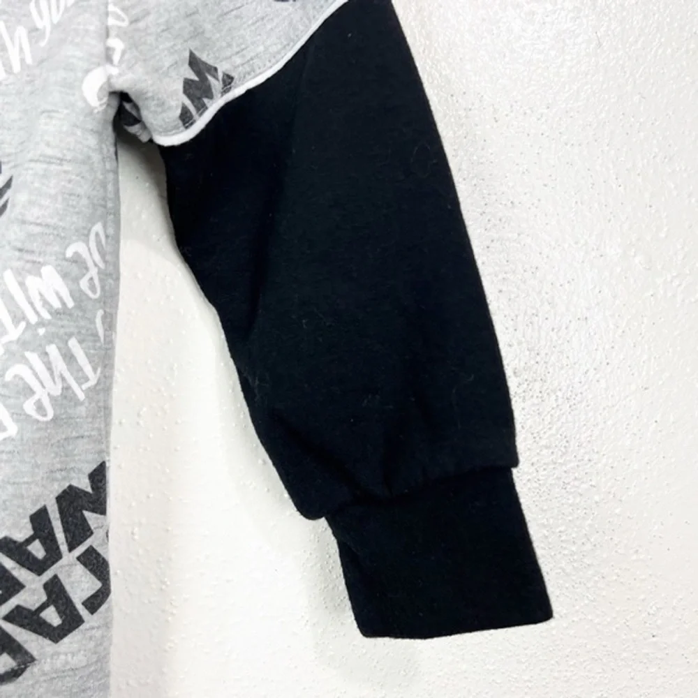 ✨ Star Wars Kids Gray & Black Baby Yoda Grogu Mandalorian Hooded Zipper Jacket 6
